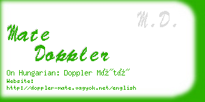 mate doppler business card